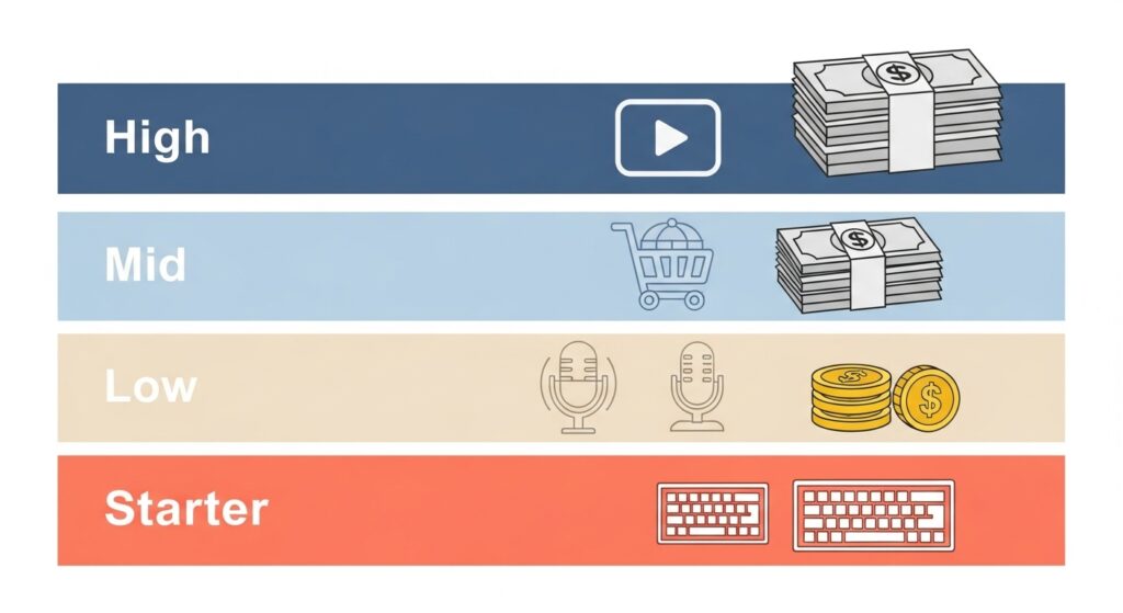 4 tier platform income earnings